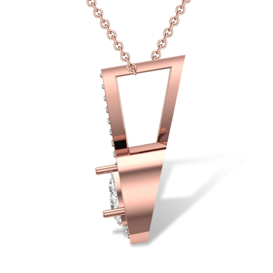 Elisabeth 18k Simulated Diamond Pendant 