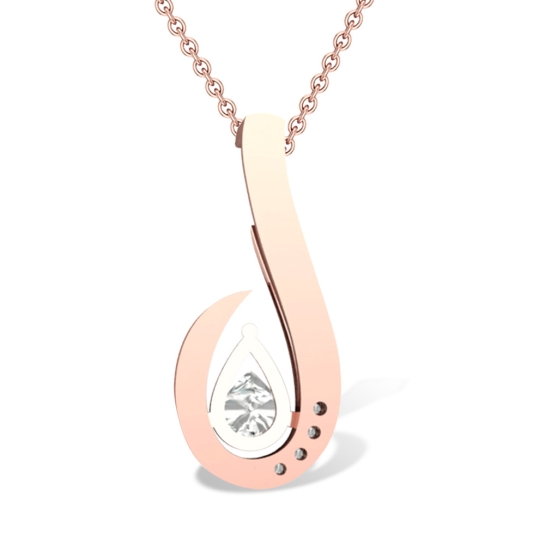 Elisabeth 18k Simulated Diamond Pendant 