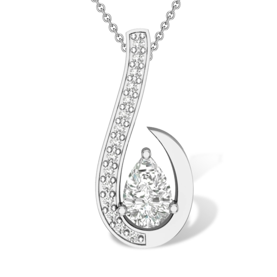 Novah 18k Simulated Diamond Pendant 