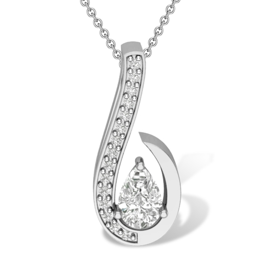 Novah 18k Simulated Diamond Pendant 