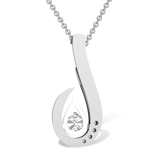 Novah 18k Simulated Diamond Pendant 