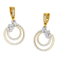 Anura  Yellow Gold  Diamond Earrings 