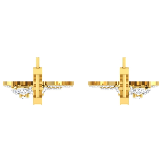Anura  Yellow Gold  Diamond Earrings 