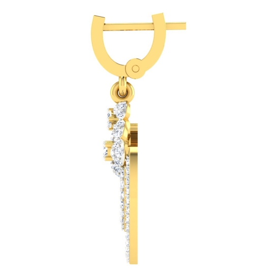 Anura  Yellow Gold  Diamond Earrings 