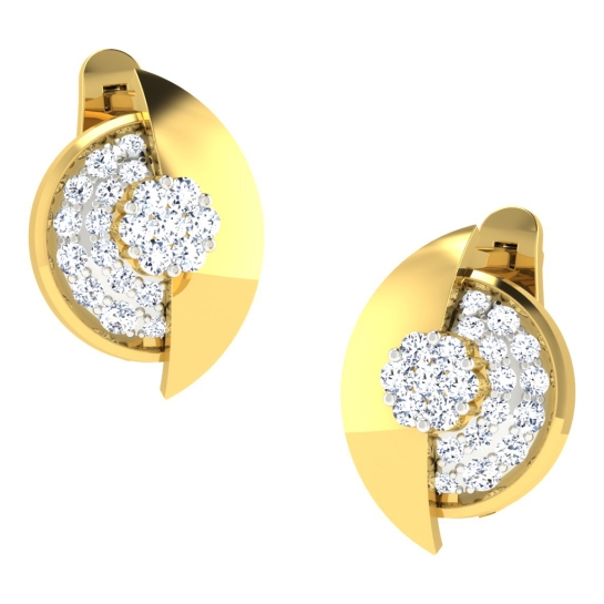 Aruna Yellow Gold  Diamond Earrings 