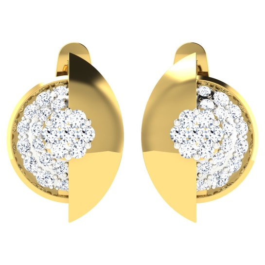 Aruna Yellow Gold  Diamond Earrings 