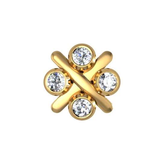 Yareli Yellow Gold Diamond Nosepin Screw