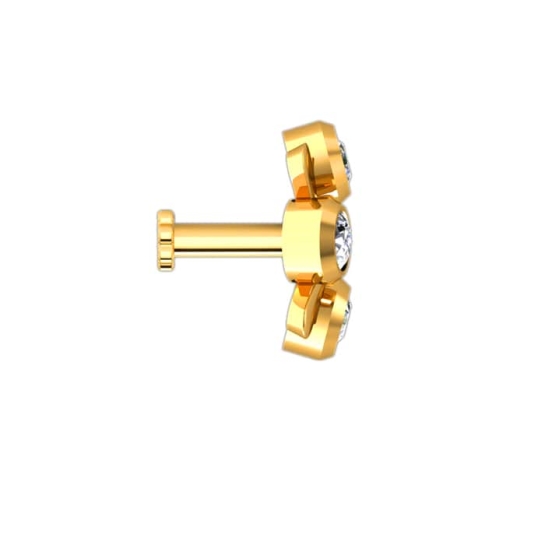 Yareli Yellow Gold Diamond Nosepin Screw