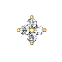 Yaritza Yellow Gold Diamond Nosepin Screw