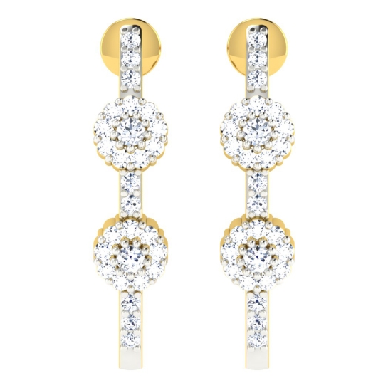 Deepti Yellow Gold  Diamond Earrings 