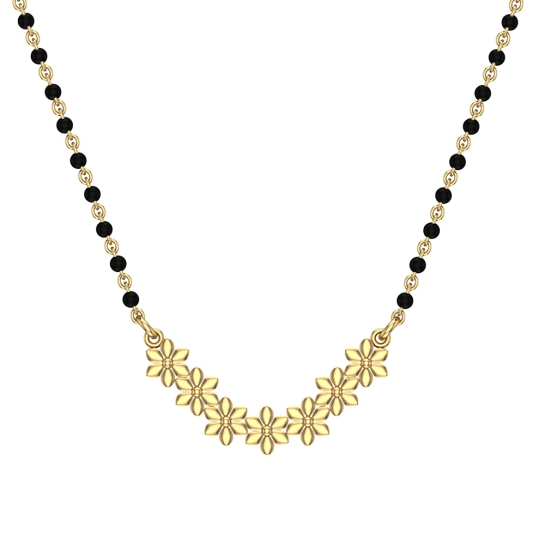Tiara Mangalsutra Designs in Gold
