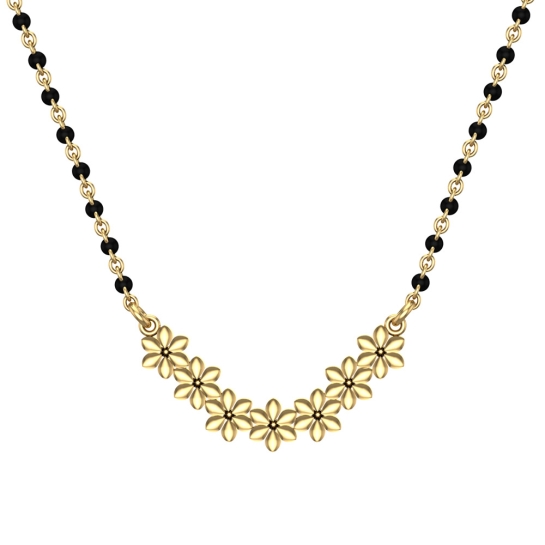 Tiara Mangalsutra Designs in Gold