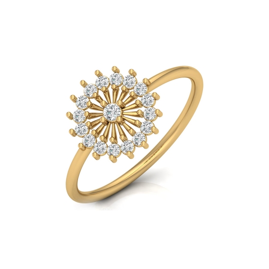 Aadhavi Yellow Gold Diamond Ring