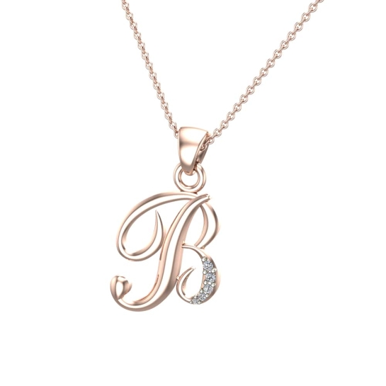 Unique Initial Diamond Pendant