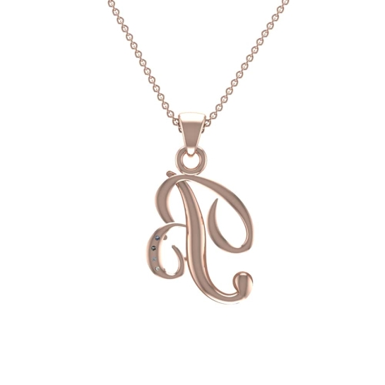 Unique Initial Diamond Pendant