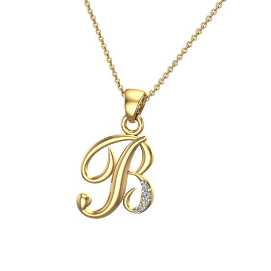 Unique Initial Diamond Pendant