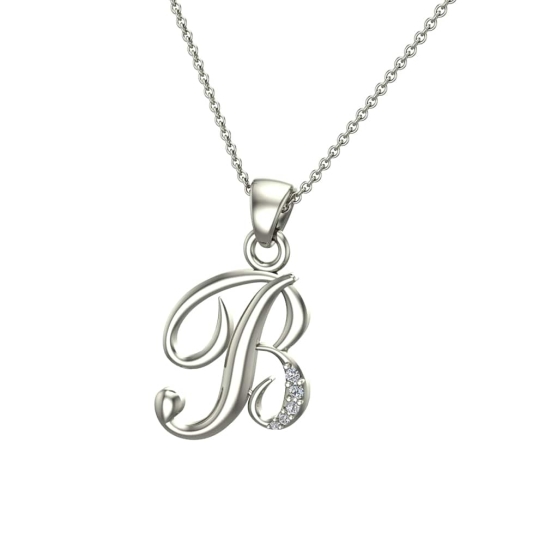 Sagia Initial Diamond Pendant