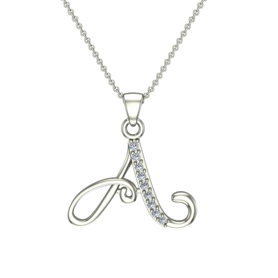 Zelena Initial Diamond Pendant