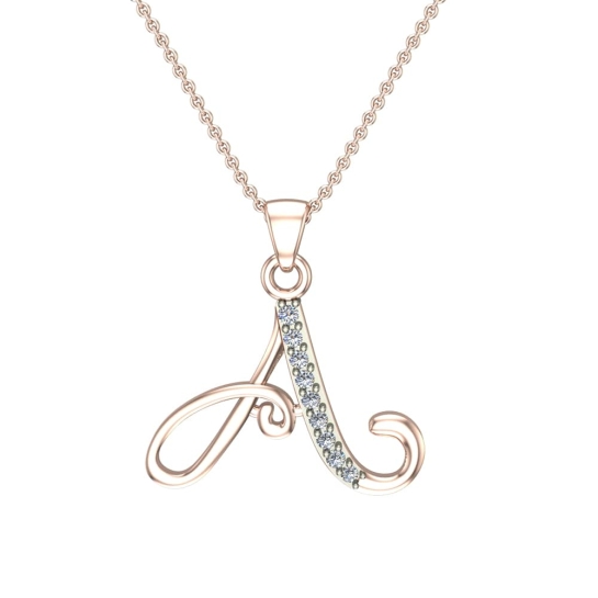 Zelena Initial Diamond Pendant