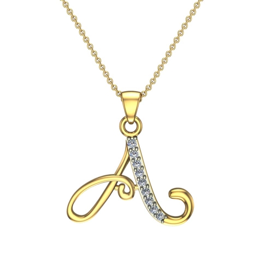 Zelena Initial Diamond Pendant