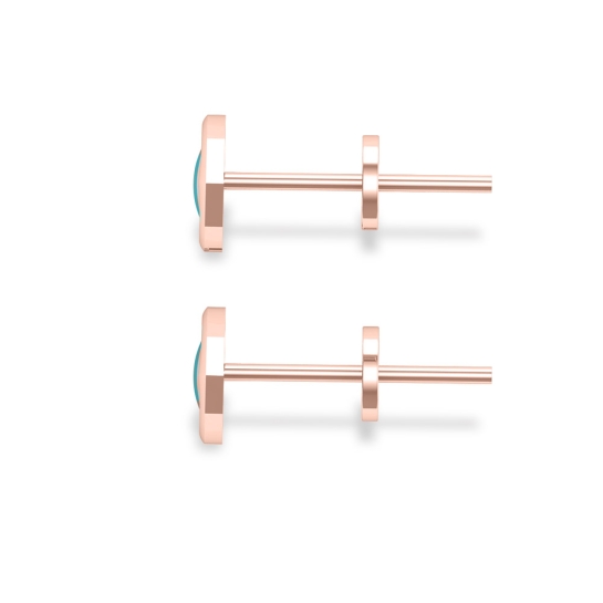 Akshita Rose Gold Evil Stud Earrings Design For daily use