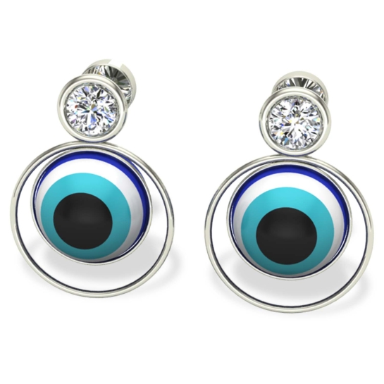 Alena Evil Eye Diamond Earrings 