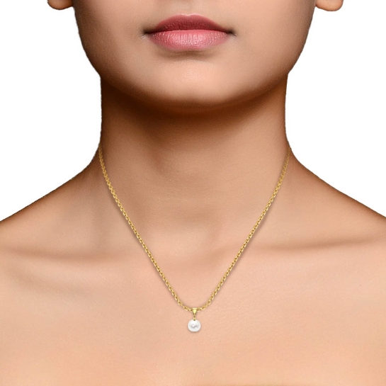 Amara Pearl Gold Pendant Designs For Female