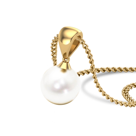 Amara Pearl Gold Pendant Designs For Female
