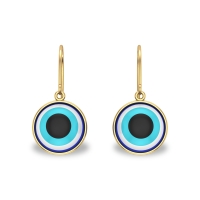 Aria Yellow Gold Evil Eye Gold  Drop Earrings Design for daily use 