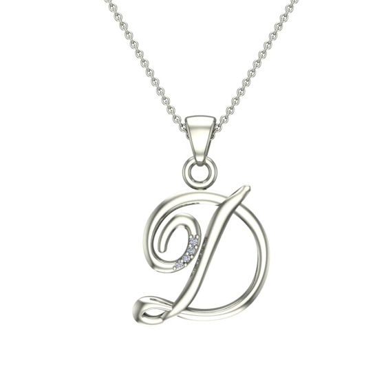 Anne Initial Diamond Pendant