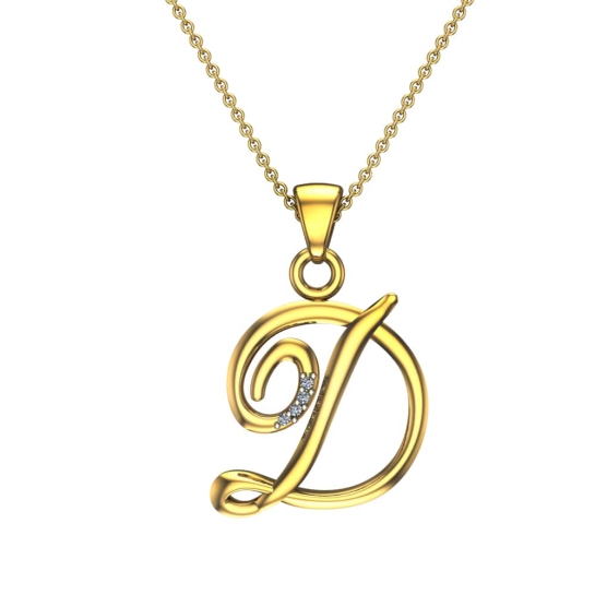 Anne Initial Diamond Pendant