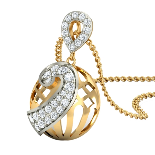 Sabnam Gold and Diamond Pendant