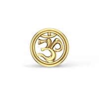 Om Yellow Gold Nose Pin