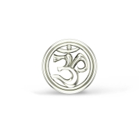 Om White Gold Nose Pin
