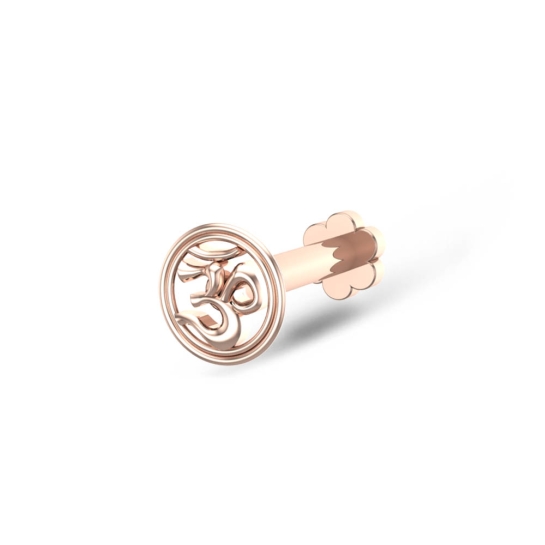 Om Rose Gold Nose Pin