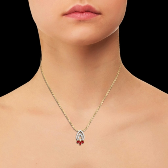 Fineena Gold and Diamond Pendant