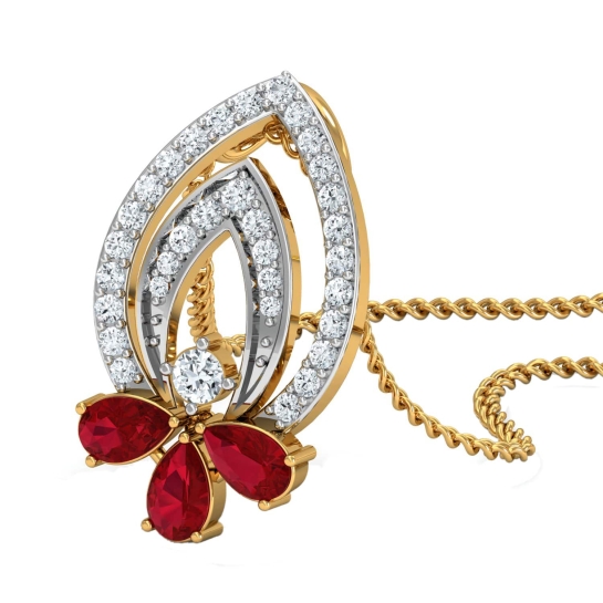 Karishma Gold and Diamond Pendant