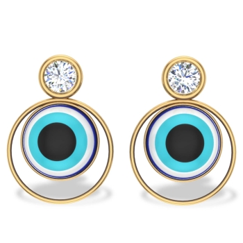 Evil Eye Diamond Ear…