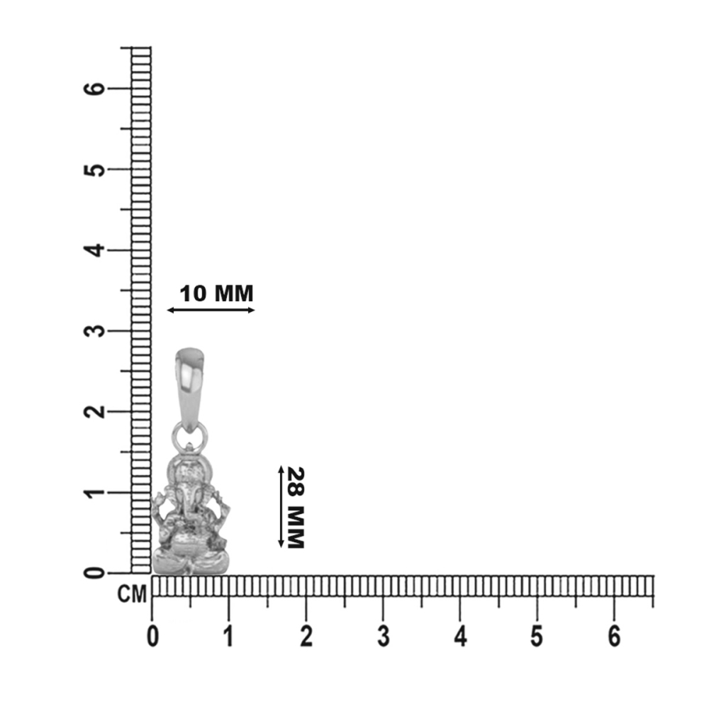 925 Silver Ganesh ji Pendant 5gram For Men & Women 
