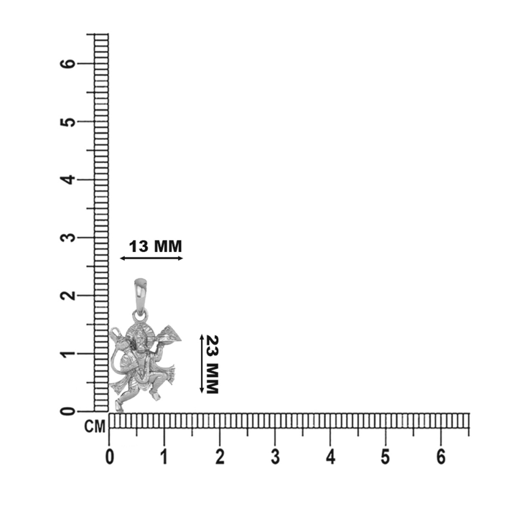 925 Silver Hanuman ji Pendant 3gram For Men & Women 