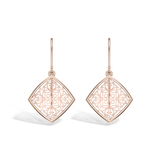 Jiva Rose Gold Drop Earrings