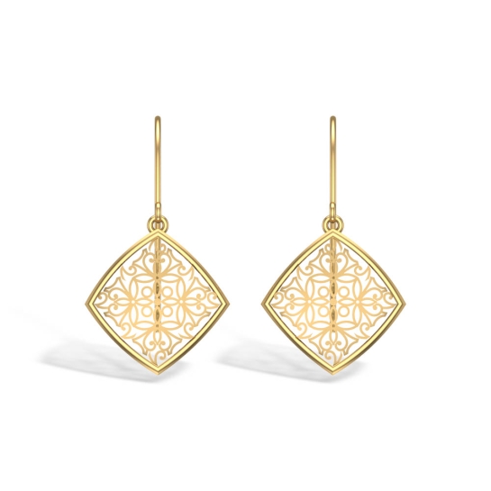 Jiva Rose Gold Drop Earrings