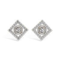 Liyana White Gold Stud Earrings