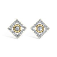 Liyana Yellow Gold Stud Earrings