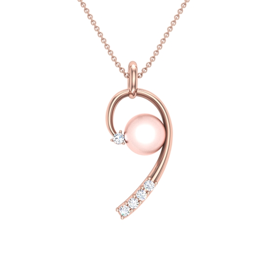 Wynne Pearl Gold and Diamond Pendant 