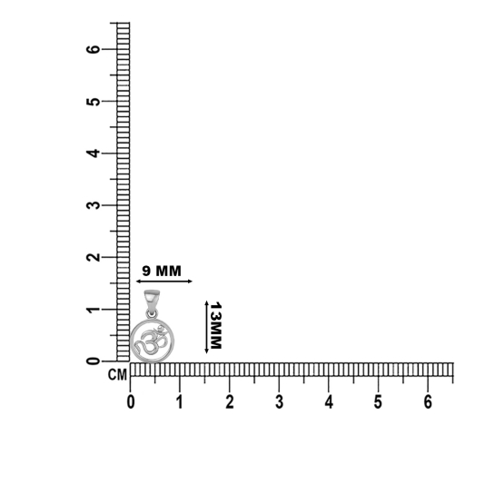 925 Silver OM Pendant 1gram For Men & Women