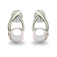 Angelina Pearl Diamond Earring