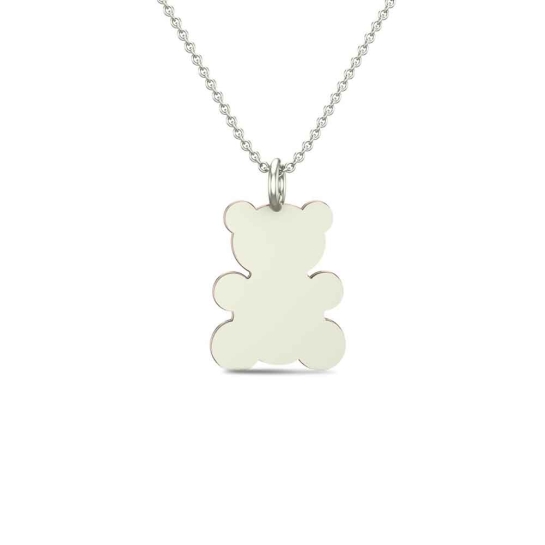 Teddy 18k White Gold Pendant for Kids and Teen Girls