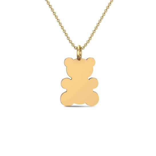 Teddy 18k White Gold Pendant for Kids and Teen Girls