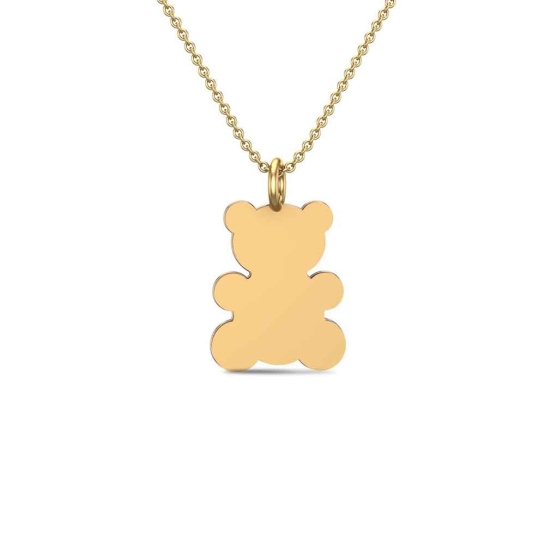 Teddy 18k Yellow Gold Pendant for Kids and Teen Girls